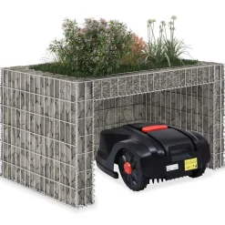 vidaXL Garage tondeuse à gazon lit surélevé 110x80x60 cm Fil en acier