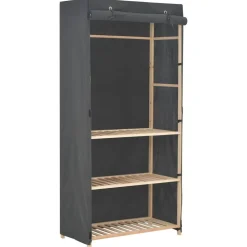 Armoires & Meubles De Rangement-vidaXL Garde-robe à 3 niveaux 79 x 40 x 170 cm Tissu Gris