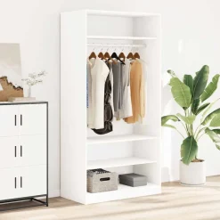 Armoires & Meubles De Rangement-vidaXL Garde-robe 100 x 50 x 200 cm Bois d'ingénierie Blanc