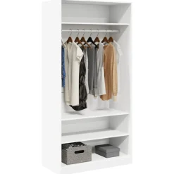 Armoires & Meubles De Rangement-vidaXL Garde-robe 100 x 50 x 200 cm Bois d'ingénierie Blanc