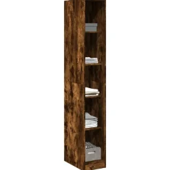 Armoires & Meubles De Rangement-vidaXL Garde-robe chêne fumé 30x50x200 cm bois d'ingénierie Ch&ecirc;ne fumé