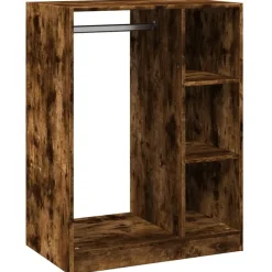 Produits Ménagers-vidaXL Garde-robe chêne fumé 77x48x102 cm bois d'ingénierie Ch&ecirc;ne fumé