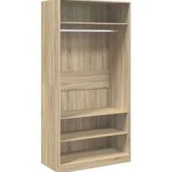 Armoires & Meubles De Rangement-vidaXL Garde-robe Chêne sonoma 100x50x200 cm Bois d'ingénierie Ch&ecirc;ne sonoma