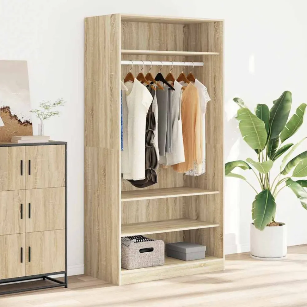 Armoires & Meubles De Rangement-vidaXL Garde-robe Chêne sonoma 100x50x200 cm Bois d'ingénierie Chêne sonoma