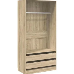 Armoires & Meubles De Rangement-vidaXL Garde-robe Chêne sonoma 100x50x200 cm Bois d'ingénierie Ch&ecirc;ne sonoma