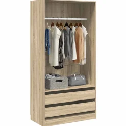 Armoires & Meubles De Rangement-vidaXL Garde-robe Chêne sonoma 100x50x200 cm Bois d'ingénierie Ch&ecirc;ne sonoma