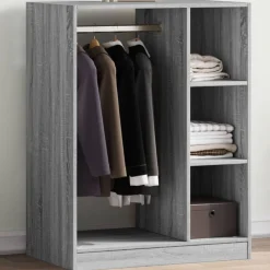 Produits Ménagers-vidaXL Garde-robe 77x48x102 cm bois d'ingénierie Sonoma gris