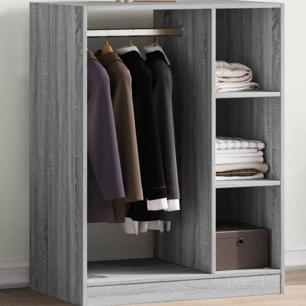 Produits Ménagers-vidaXL Garde-robe 77x48x102 cm bois d'ingénierie Sonoma gris