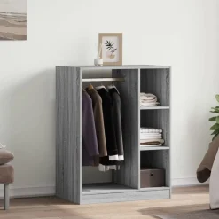 Produits Ménagers-vidaXL Garde-robe 77x48x102 cm bois d'ingénierie Sonoma gris