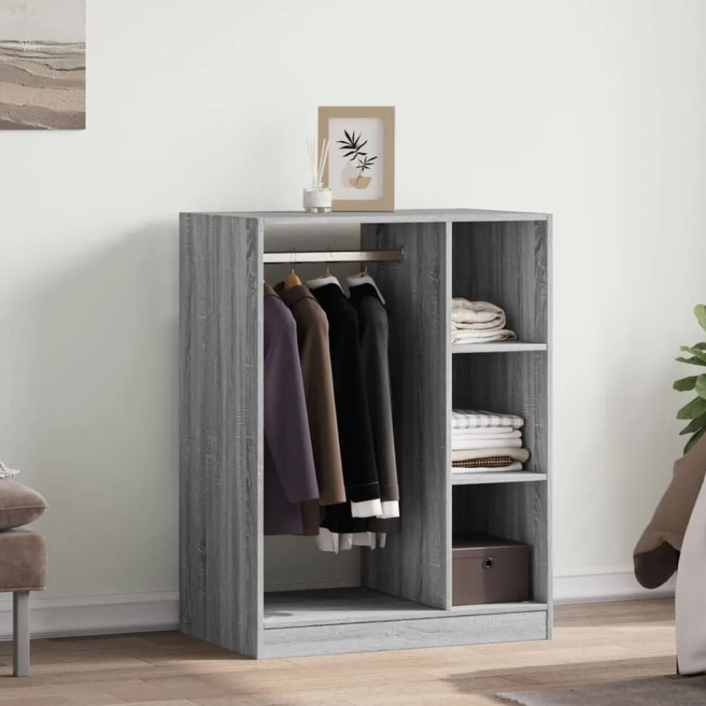 Produits Ménagers-vidaXL Garde-robe 77x48x102 cm bois d'ingénierie Sonoma gris