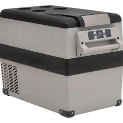 vidaXL Glacière avec poignée et adaptateur noir et gris 35 L PP et PE