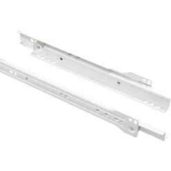 vidaXL Glissière de tiroir 2 pcs Blanc 250 mm Acier