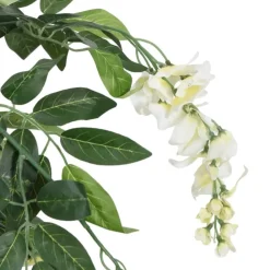 Décorations-vidaXL Glycine artificielle 560 feuilles 80 cm vert et blanc