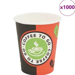 vidaXL Gobelet à café jetable 1000 pcs Papier 240 ml (8 oz)