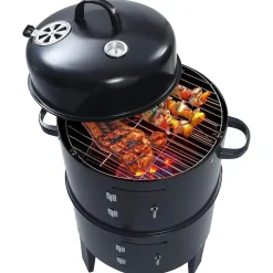 vidaXL Gril barbecue au charbon 3 en 1 40x80 cm