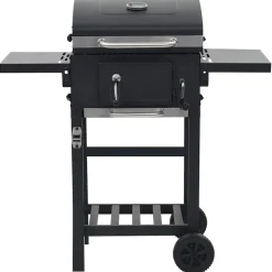 Arts De La Table & Arts Culinaires-vidaXL Gril de barbecue au charbon de bois et étagère inférieure Noir