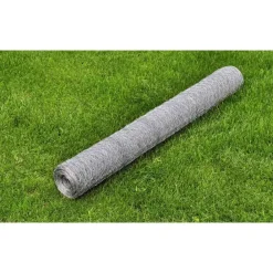 Clôtures & Barrières-vidaXL Grillage pour volière Acier galvanisé 25 x 0,5 m é Argent