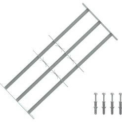 vidaXL Grille réglable de sécurité de fenêtres et 3 barres 700-1050 mm