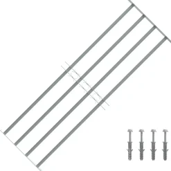 Matériaux De Construction-vidaXL Grille réglable de sécurité de fenêtres et 4 barres 1000-1500mm