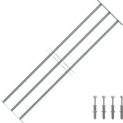 Matériaux De Construction-vidaXL Grille réglable de sécurité de fenêtres et 3 barres 1000-1500mm