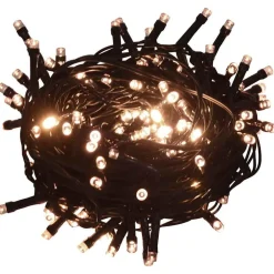 Décorations-vidaXL Guirlande lumineuse 400 LED 40 m 8 effets lumineux Blanc chaud