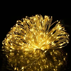 Décorations-vidaXL Guirlande lumineuse micro LED 40m 400LED 8fonctions Blanc chaud