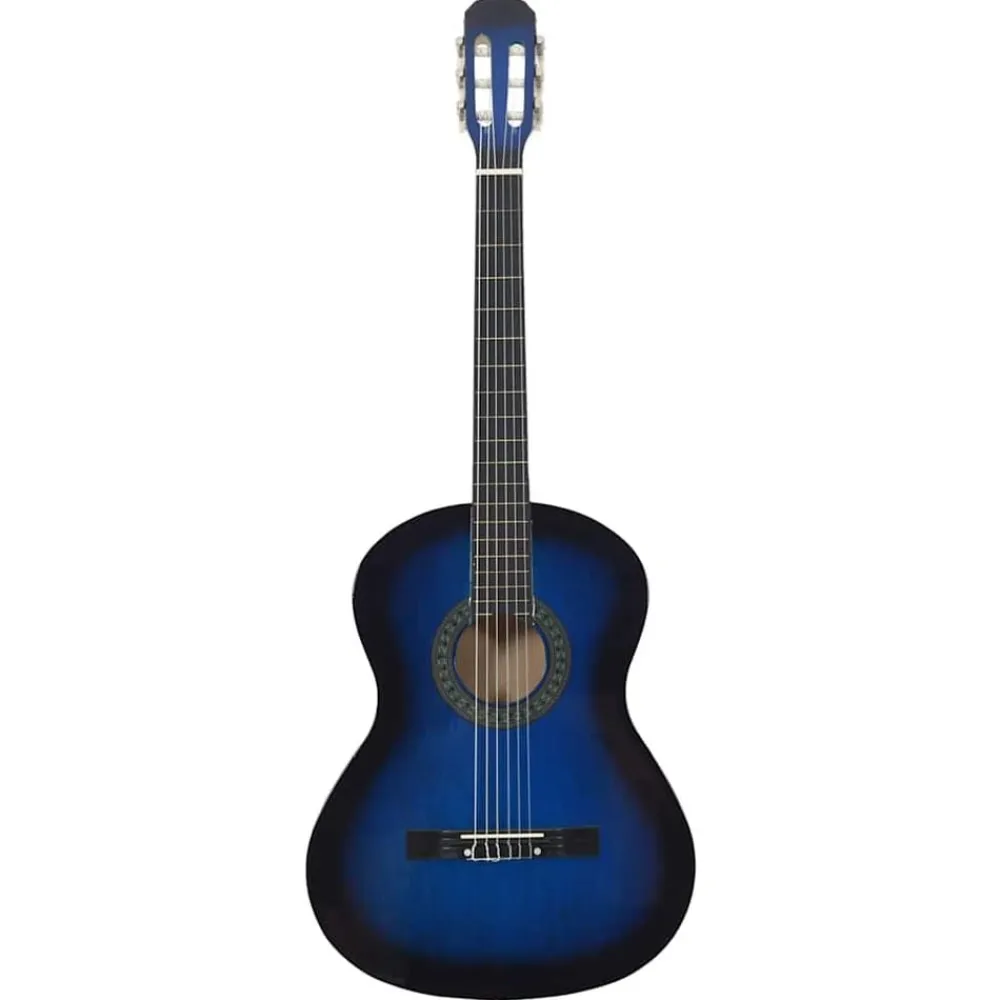 Arts & Loisirs-vidaXL Guitare classique pour débutants 4/4 39" Tilleul Bleu