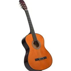 Arts & Loisirs-vidaXL Guitare classique avec sac pour débutants 4/4 39" Marron foncé