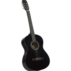 Arts & Loisirs-vidaXL Guitare classique avec sac pour débutants 4/4 39" Noir