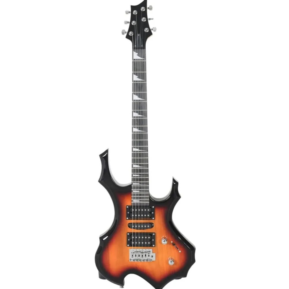 Arts & Loisirs-vidaXL Guitare électrique pour débutants et sac 4/4 39" Marron et noir