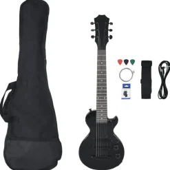 Arts & Loisirs-vidaXL Guitare électrique pour enfants avec sac 3/4 30" Noir