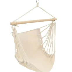 Pelouses & Jardins-vidaXL Hamac pliable Crème Cr&egrave;me