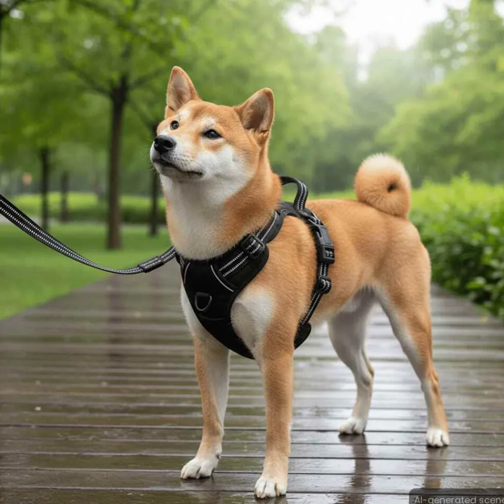 Articles Pour Animaux De Compagnie-vidaXL Harnais pour chien avec laisse et collier réglables S Noir