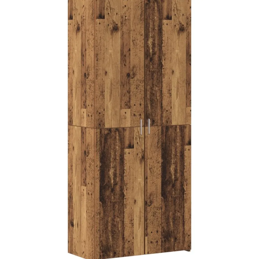 Armoires & Meubles De Rangement-vidaXL Haut Armoire 2 pcs 80 x 42 x 185 cm Bois ancien