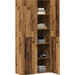 Armoires & Meubles De Rangement-vidaXL Haut Armoire 2 pcs 80 x 42 x 185 cm Bois ancien