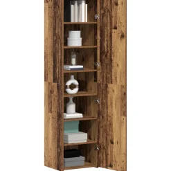 Armoires & Meubles De Rangement-vidaXL Haut Armoire 45 x 42,5 x 185 cm Bois ancien