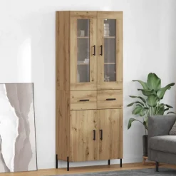 Armoires & Meubles De Rangement-vidaXL Haut Armoire Montage mural Chêne artisanal 69,5 x 34 x 180 cm ch&ecirc;ne artisanal