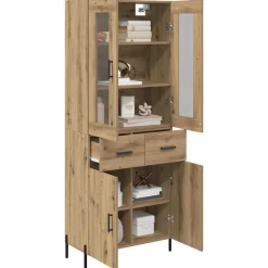 Armoires & Meubles De Rangement-vidaXL Haut Armoire Montage mural Chêne artisanal 69,5 x 34 x 180 cm ch&ecirc;ne artisanal