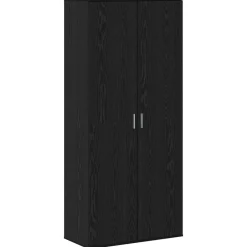 Produits Ménagers-vidaXL Haut de Mobilier Chêne noir 80 x 39 x 178 cm Bois d'ingénierie Chêne noir