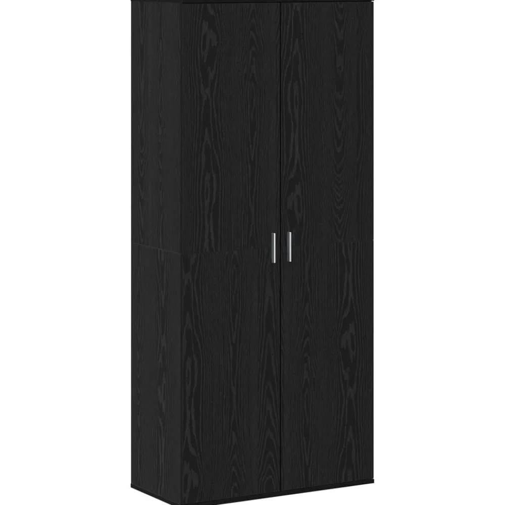 Produits Ménagers-vidaXL Haut de Mobilier Chêne noir 80 x 39 x 178 cm Bois d'ingénierie Chêne noir