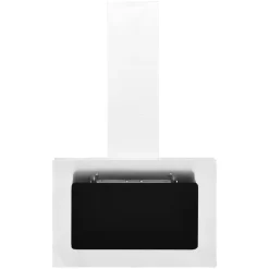 vidaXL Hotte murale 60 cm Acier inoxydable et verre trempé é