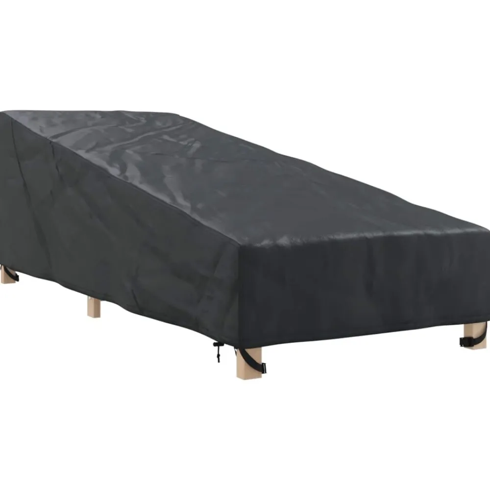 vidaXL Housse de meubles d'extérieur Noir 195 x 76 x 82 cm