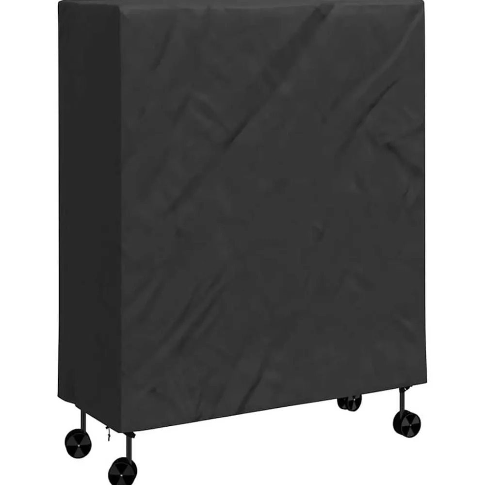 vidaXL Housse de Table de Pingpong Uni Noir 165 x 70 x 185 cm tissu