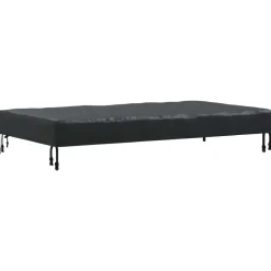 vidaXL Housse de Table Uni Noir 122 x 72 x 15 cm tissu