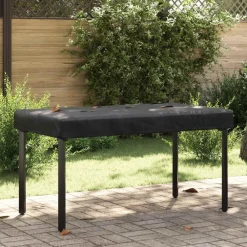 Accessoires Pour Meubles D'Extérieur-vidaXL Housse de Table Uni Noir 122 x 72 x 15 cm tissu