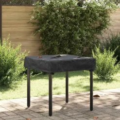 vidaXL Housse de Table Uni Noir 62 x 62 x 15 cm tissu