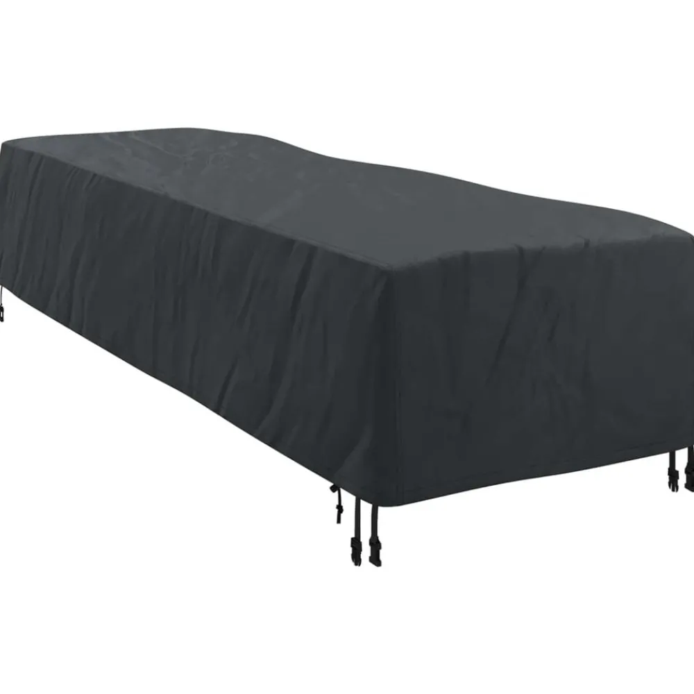 vidaXL Housse de Transat Uni Noir 74 x 210 x 40 cm tissu