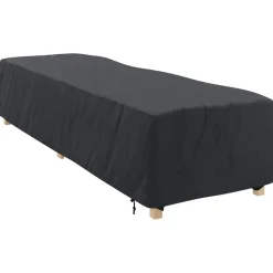 vidaXL Housse de Transat Uni Noir 74 x 210 x 40 cm tissu