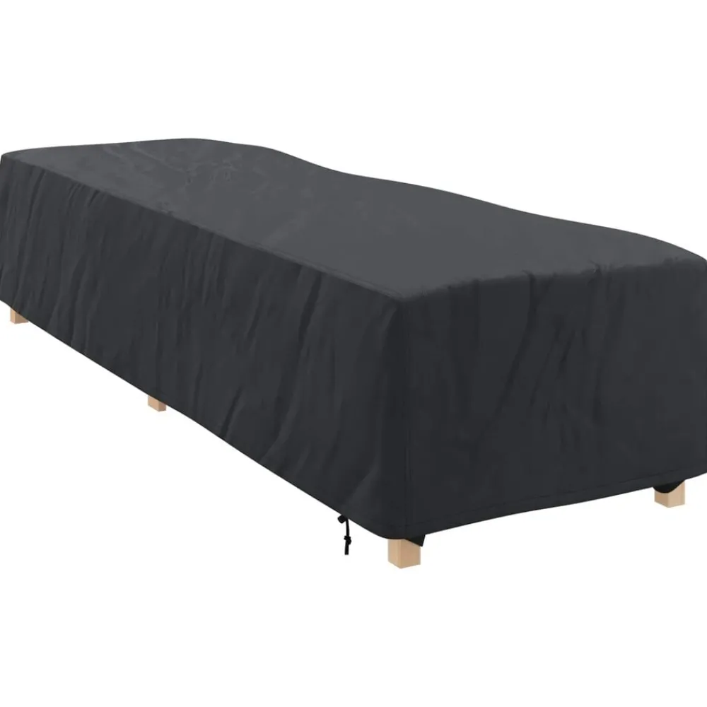 vidaXL Housse de Transat Uni Noir 74 x 210 x 40 cm tissu