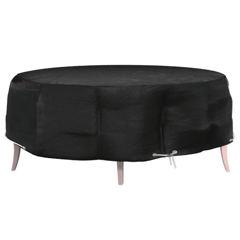 vidaXL Housse pour salon îlot 8 œillets Ø188x50 cm rond